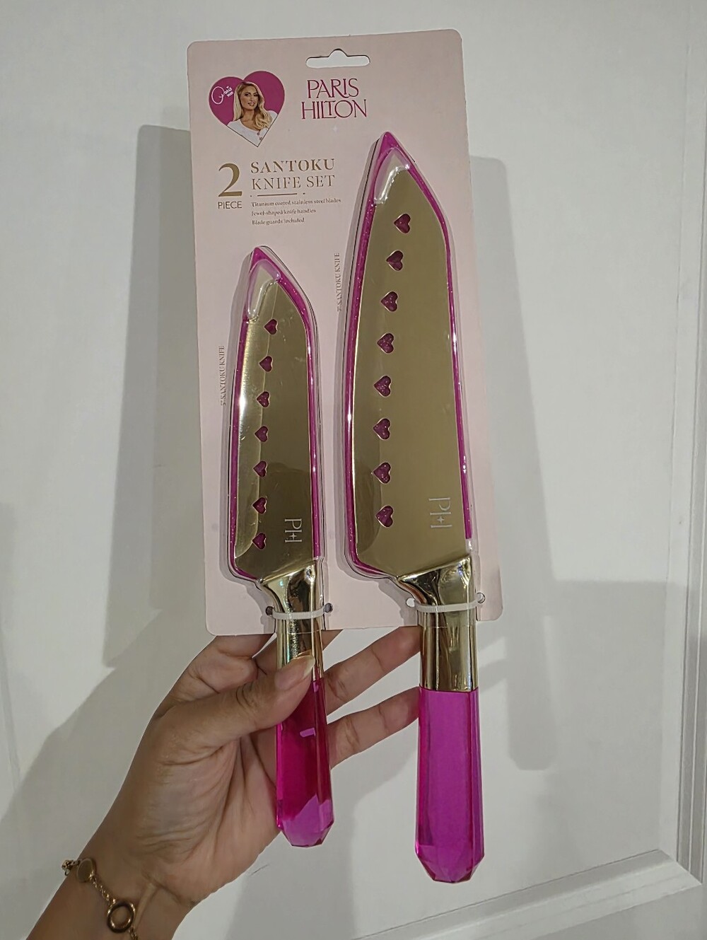 Paris Hilton Pink Santoku Knife Set - 2 Piece